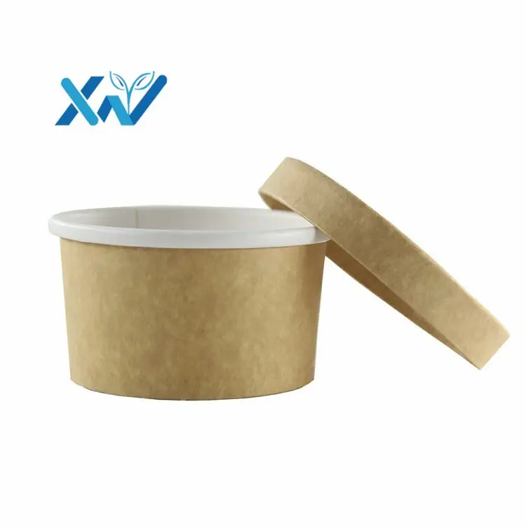 Индивидуальные цвета напечатанные одноразовые фруктовый салат суп ремесло чашки Ланч бумажные миски из Китая источник производитель фабрики