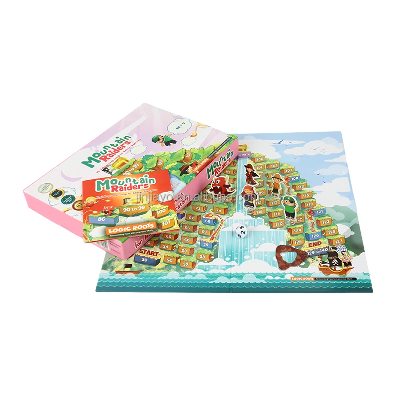 Jinayon Customized Design Paper Board Game Set High Quality Puzzles Toys For Kids Playing Strategy Board Games