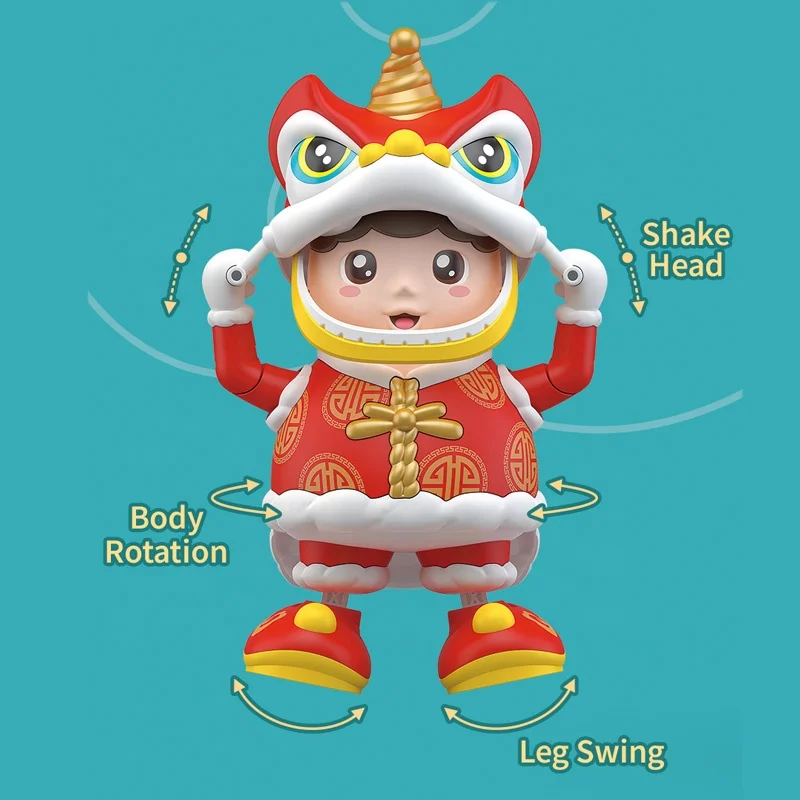 Chinese lion dancing toy cute lion kids musical toy New Year gift