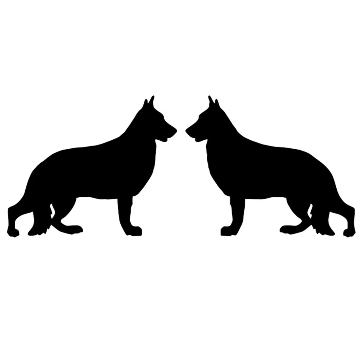 Two Shepherd Pet Dog Graphic Fun Sticker Car Window Removable Art Vinyl Decal Gift Die Cut Decals Laptop Window Glass