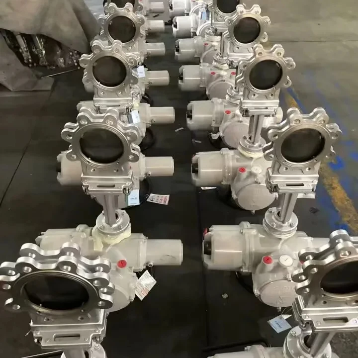 Manufacturers Stainless Steel Ductile Iron WCB Bidirectional Directional Electric Motorized Knife Gate Valve