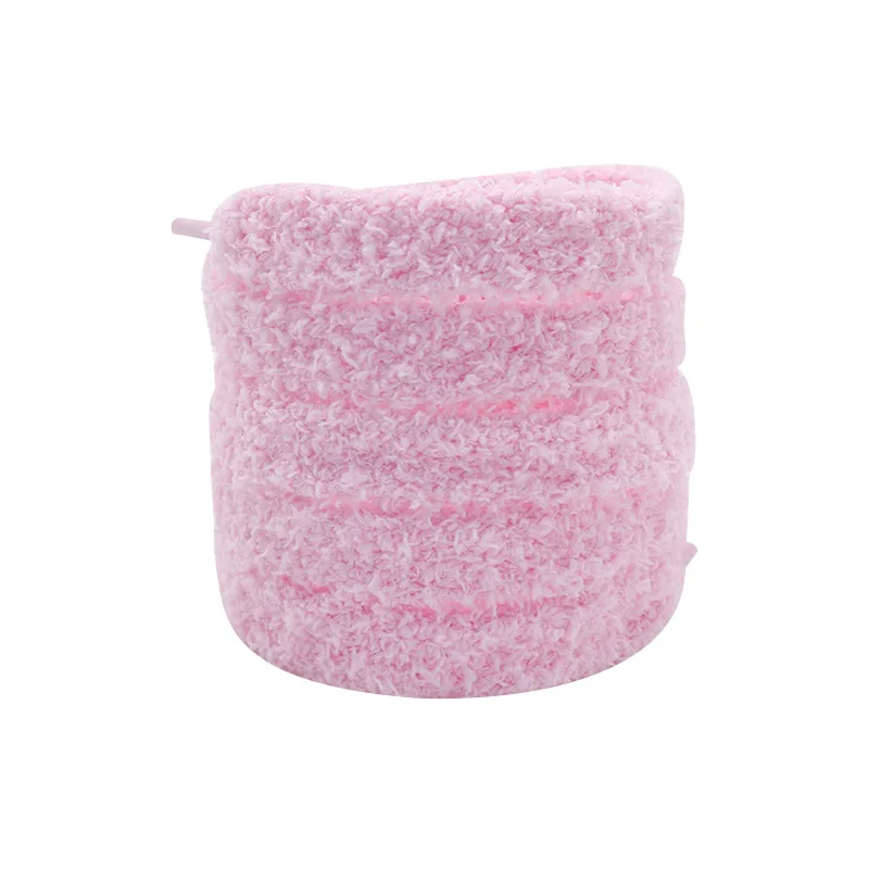 High Quality 15mm Flat Fluffy Shoelaces Fashionable Fluffy Shoe Laces For Sneakers