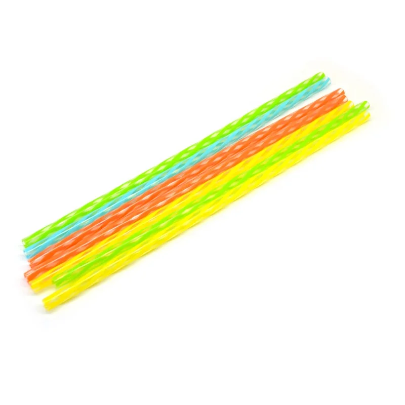 Hard plastic reusable straw 9 inch drinking straw striped party straws