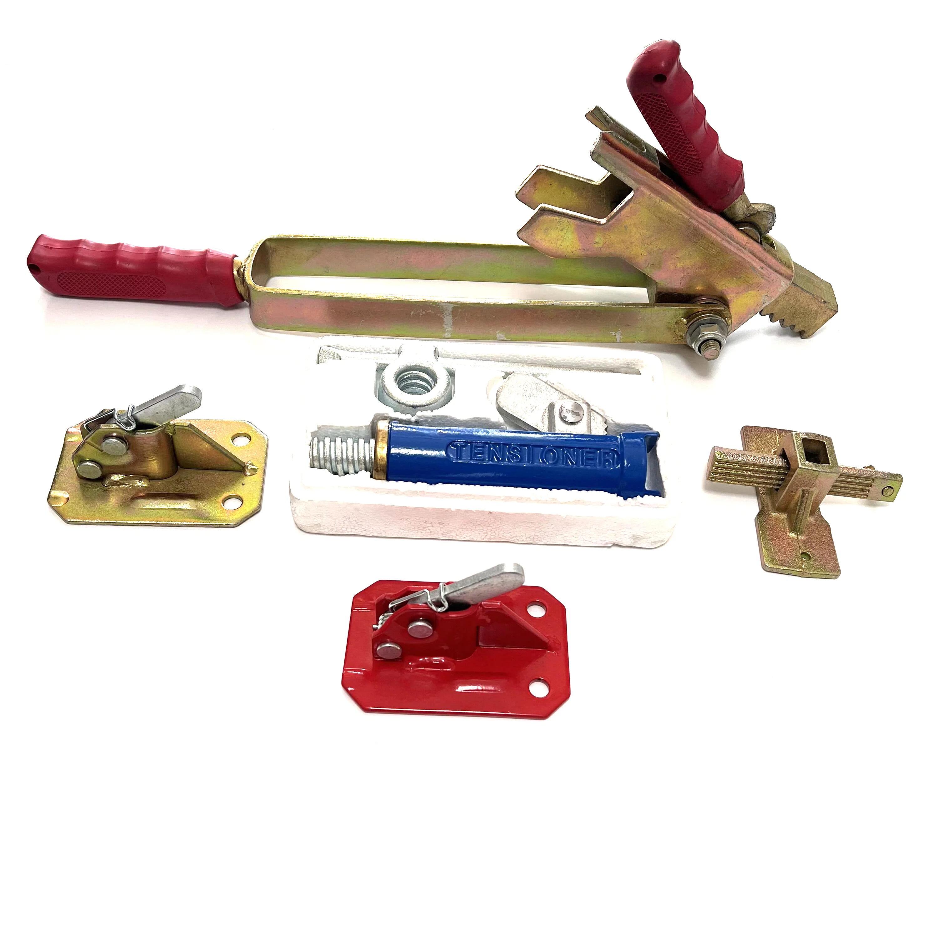 Q235 material panel tensioner Heavy Duty Rapid Clamp Tensioner  2.9Kg with 2 red rubber plastic handle