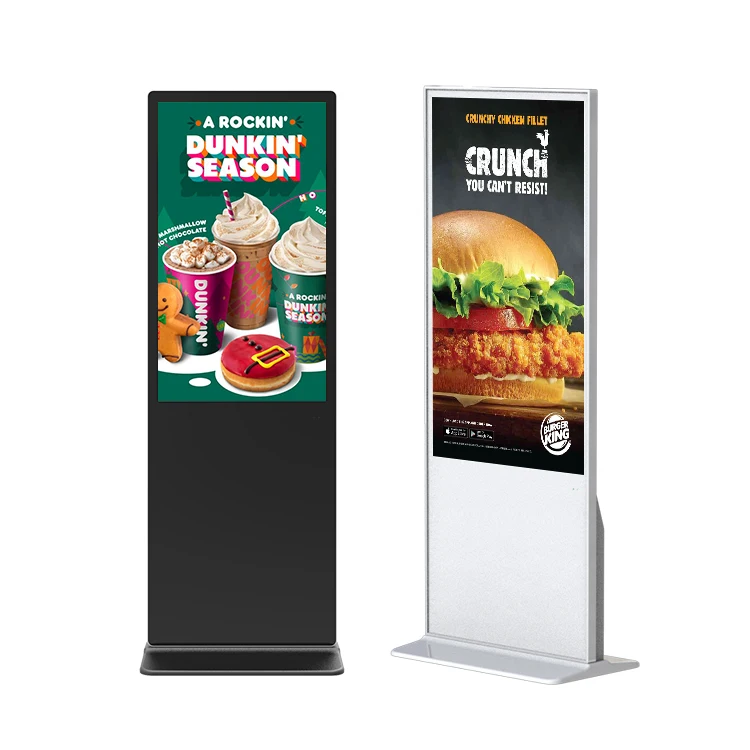 Retail Advertising Display Screen Led Lcd Vertical 43 55 65 75 inch Interactive Digital Signage Totem With CE