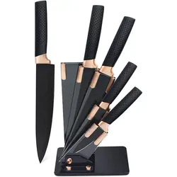 RUITAI Wholesales high quality kitchen chef knifes 6 piece set with plastic block
