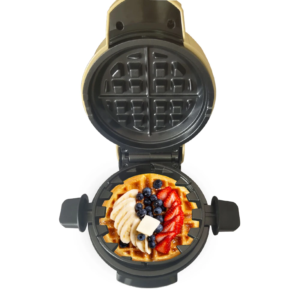 520W Portable Grill Machine Energy Saving Electric Mini Round Waffle Maker