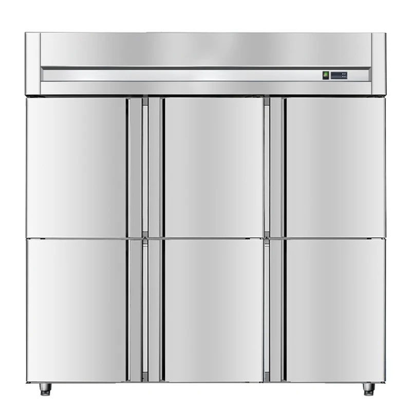 MUXUE  vertical freezer Commercial Refrigerator stainless steel commercial freezer Cold storage 6 door upright deep freezer