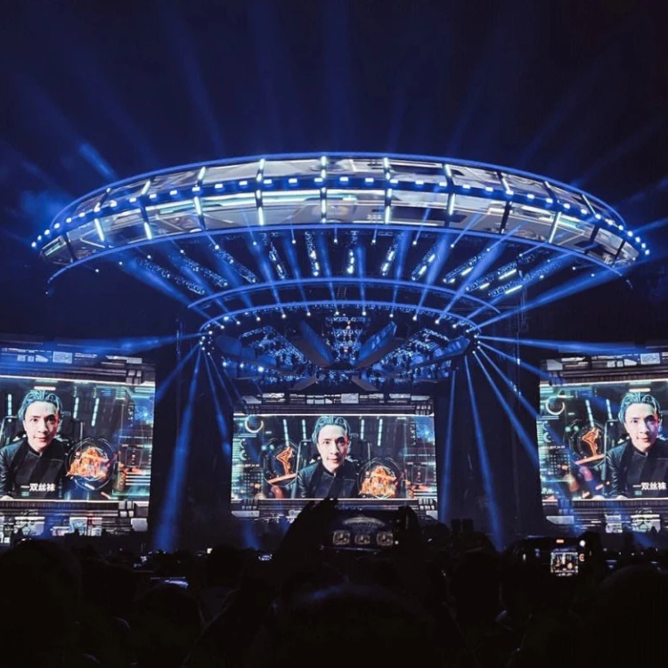 India Market Hot Sale 576x576mm LED Full Color P4.8 P6 Outdoor Stage Wall Advertising Rental Novastar Led Display Screen