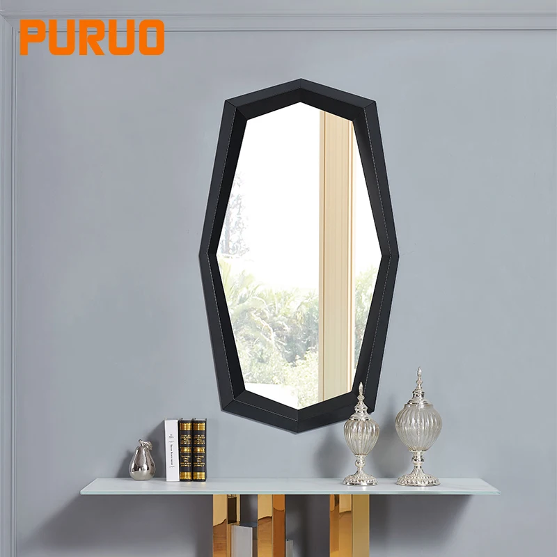 Simple style furniture black steel silver mirror bedroom mirror