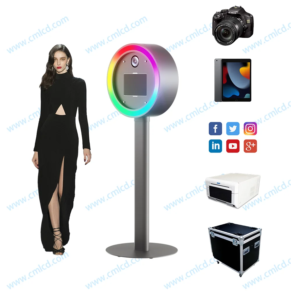 Panic Buying wholesale Party Supplies DSLR photobooth Shell Stand Kiosk Compatible with Camera and Smartphones photobooth