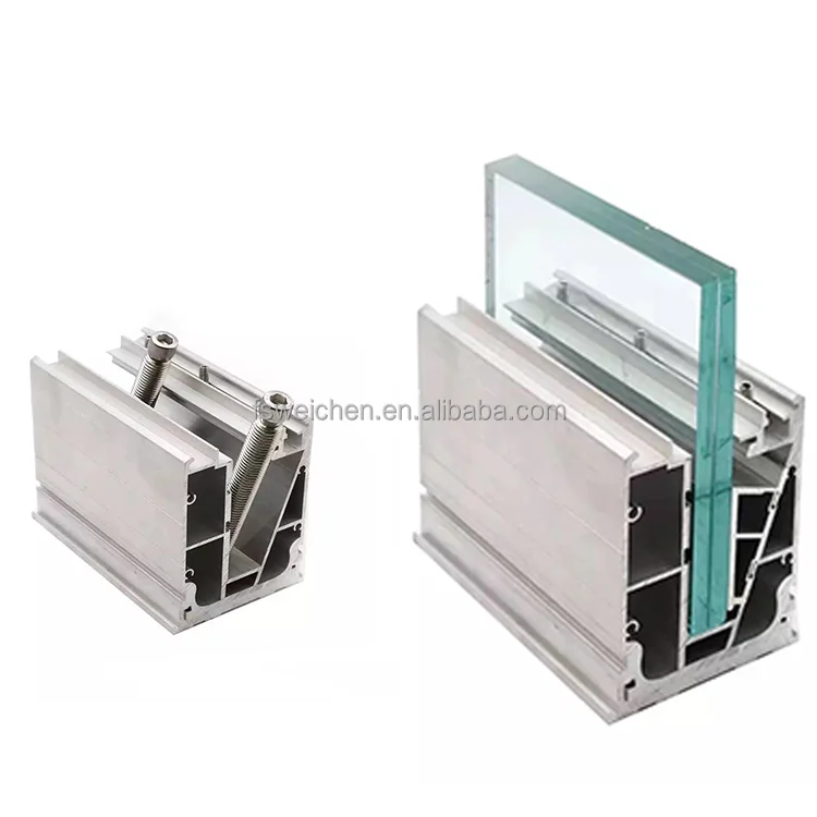 Aluminum Extrusion Aluminum Profile Glass Railing U Channel Embedded Base