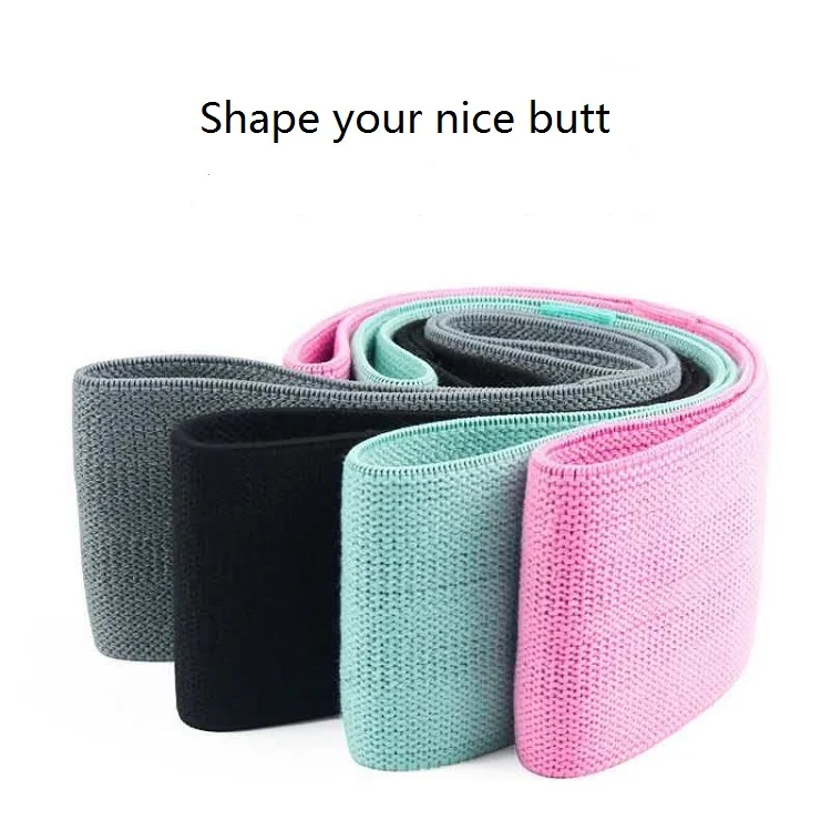 Fabric Hip Resistance Band Custom Logo Yoga Gym Glute Exercise band for Legs Booty fitness band china manufacturer wholesale