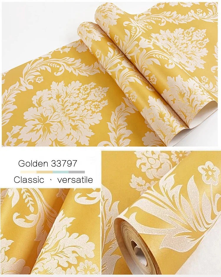 Европейские нетканые обои для спальни гостиной фоновая бумага телевизора тисненые утолщенные пасторальные 3D трехмерные