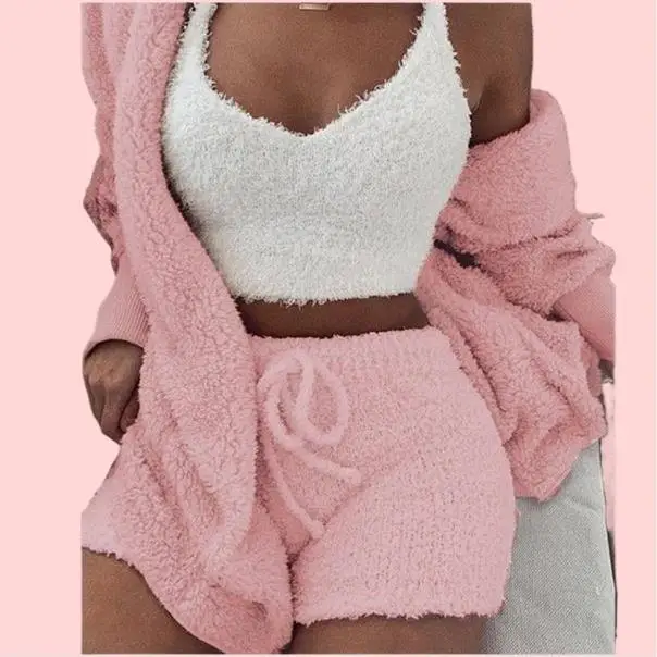 Пижамный комплект с шортами-спагетти