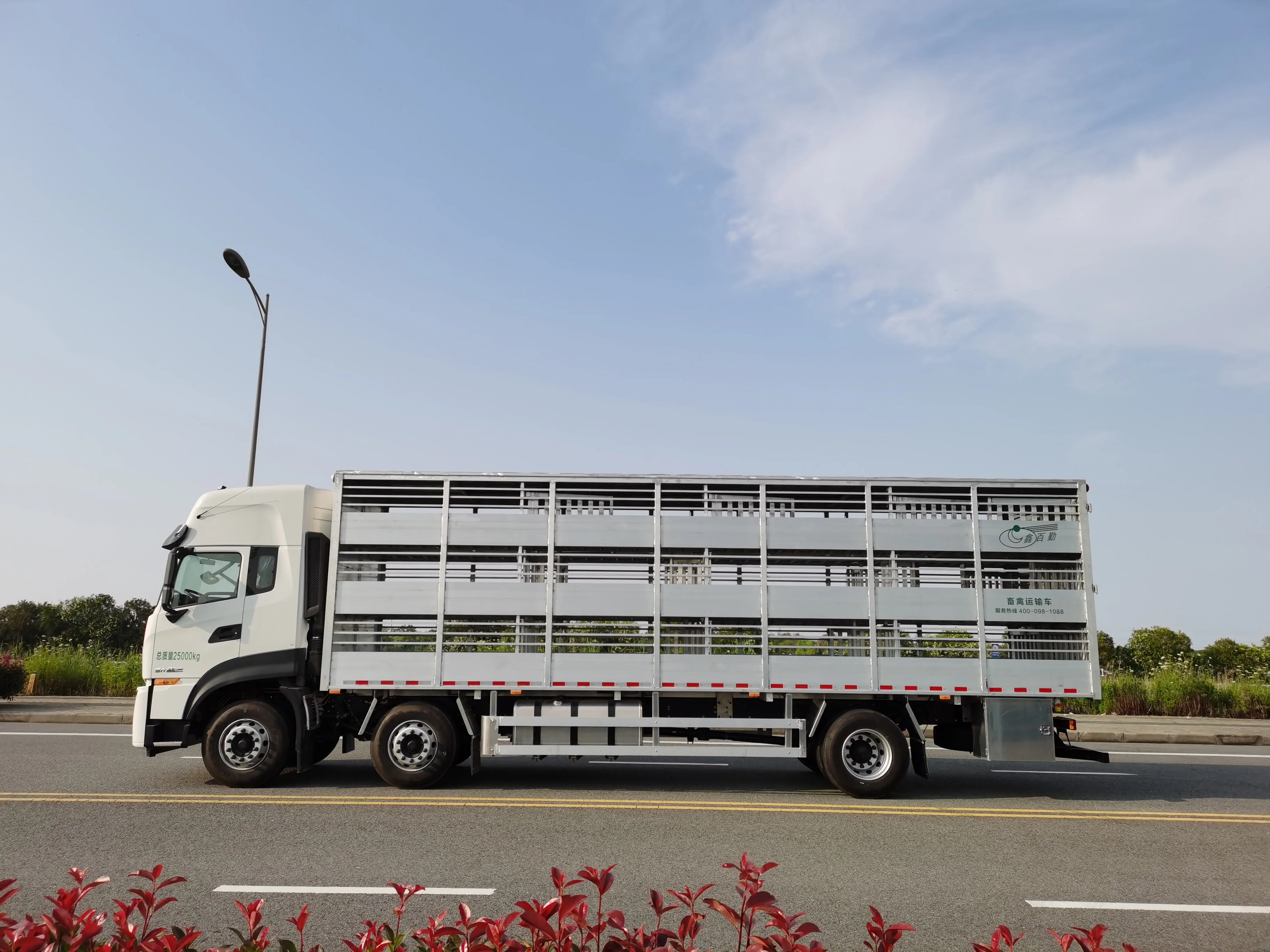 Новый дизайн Dongfeng Tianlong 6x2 3 террас для перевозки домашней птицы живая доставка свиней грузовик