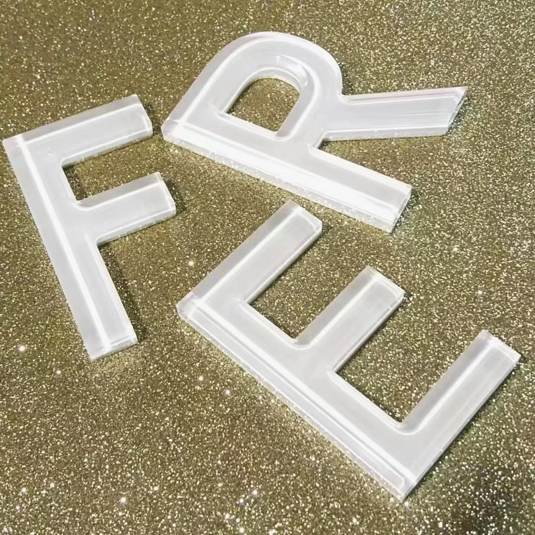Wholesale acrylic letters Transparent acrylic 3d logo crystal acrylic signs