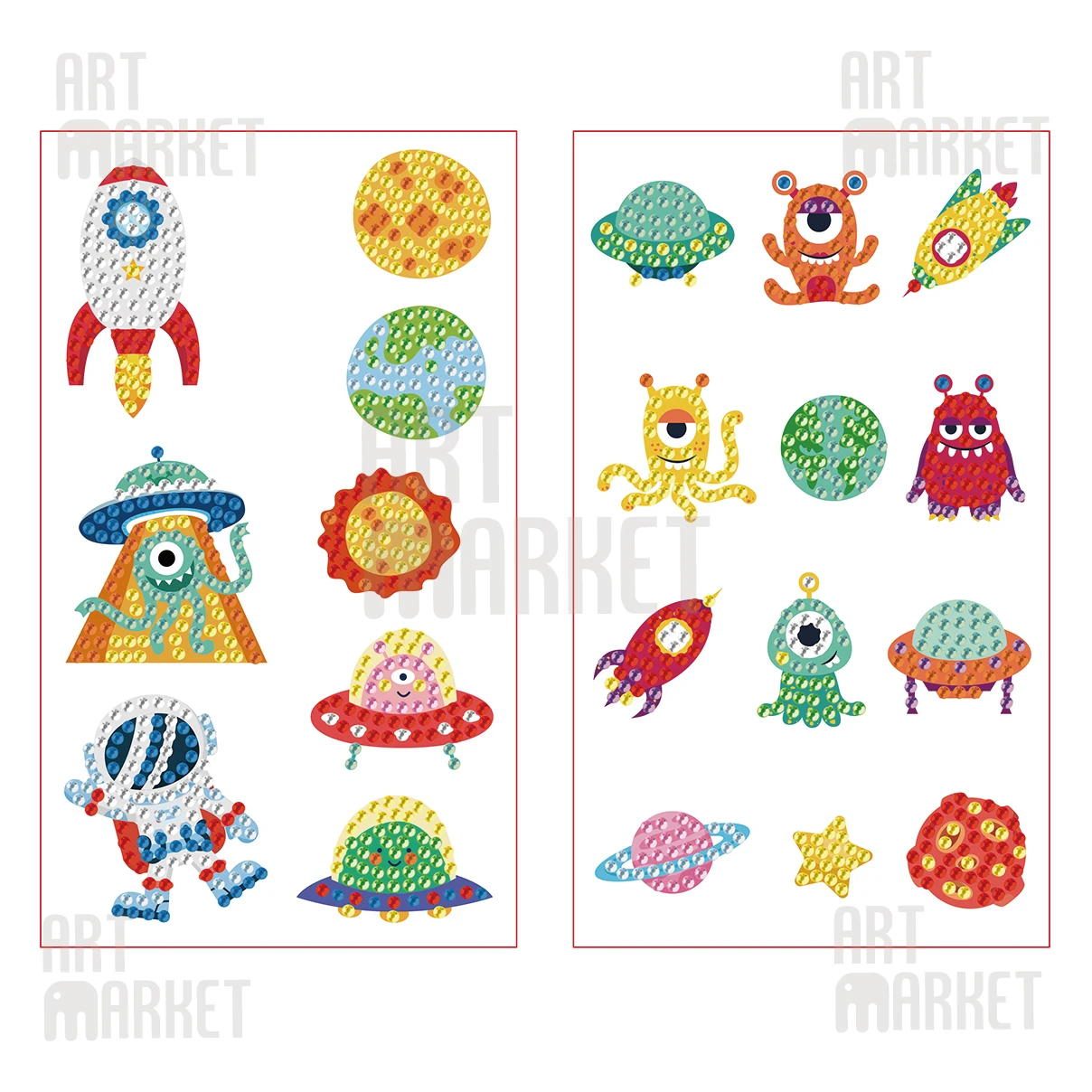 
 Алмазная живопись, наборы наклеек ручной работы, Цифровая роспись по номерам  