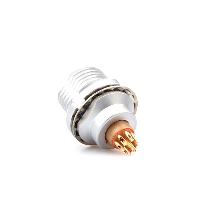 MOCO 1KZ3 Outdoor Waterproof EEG.1K.305 Female Fixed Socket 4 5 6 7 PIN Nut Fixed Outside The Chassis Connector For Video