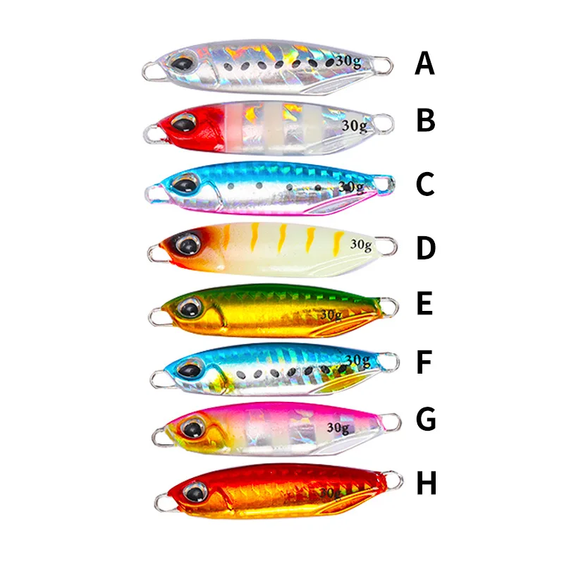NEW 7g 10g 15g 20g 30g 40g 60g Slow Jigging Lures Isca Metal jig Luminous DUO Iron Plate Sinking lead Fishing Lure