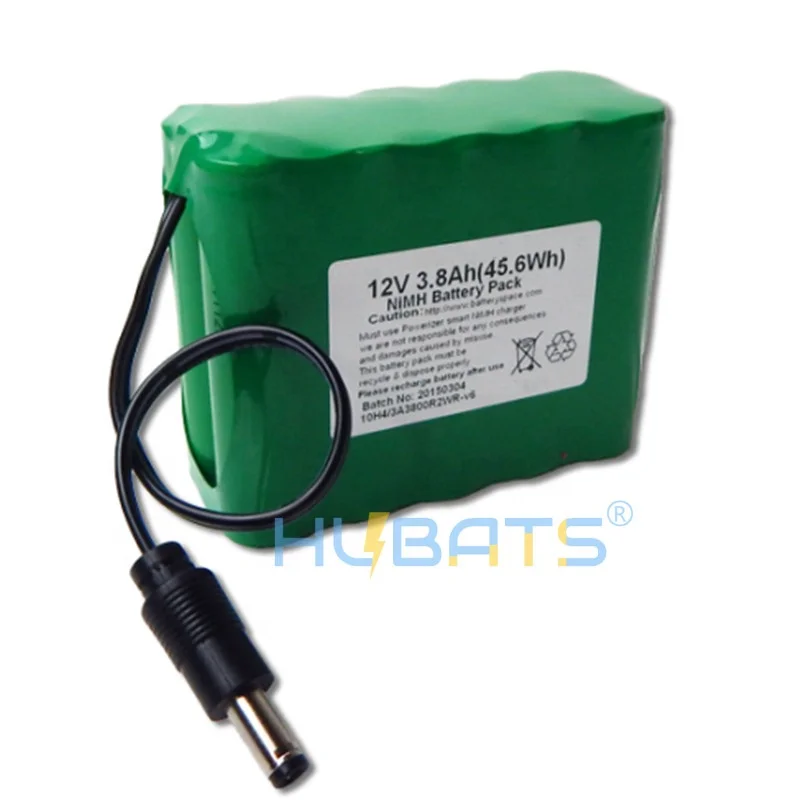 Hubats Ni-MH 4/3A 4500mAh 4000mAh 3800mAh 12V battery 12V 3800mah 45.6Wh Nimh battery pack 4/3A Size