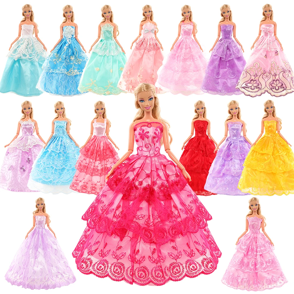 Fashion Handmade 5 Items/Set Doll Accessories=5 Random Skirts/Dresses For 11.5inch 30cm Girl Doll DIY Game Kid Toy Girl Gift