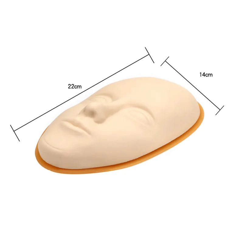 Silicone Permanent Makeup Tattoo Training Closed Eye Practice Tattoo Head Mannequin