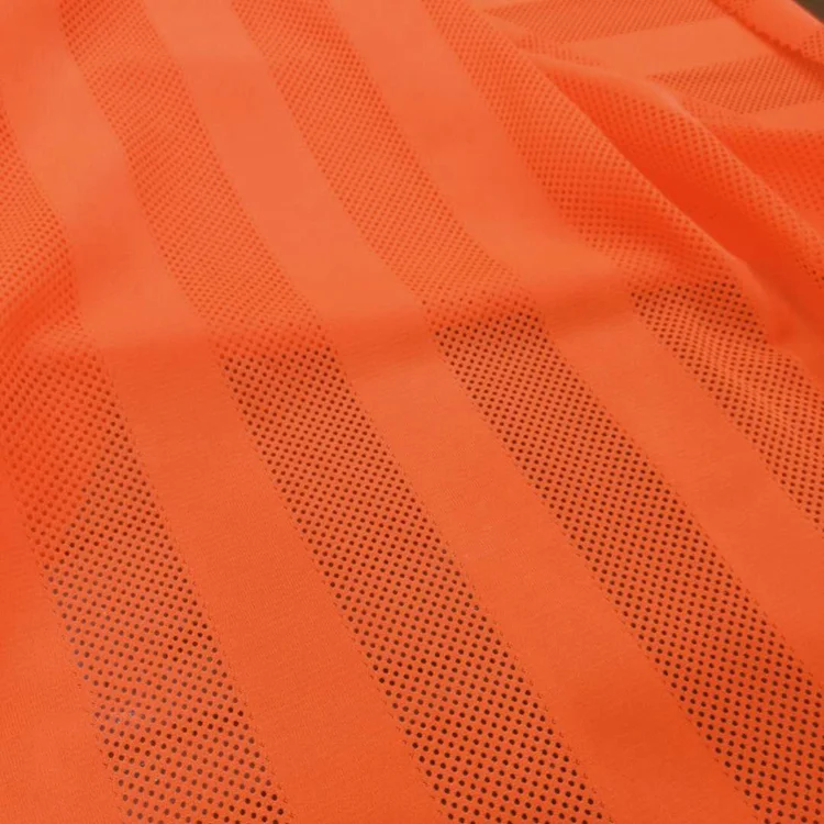 Knitted 100% polyester printed high visibility fluorescent net mesh fabric for reflective safety vest