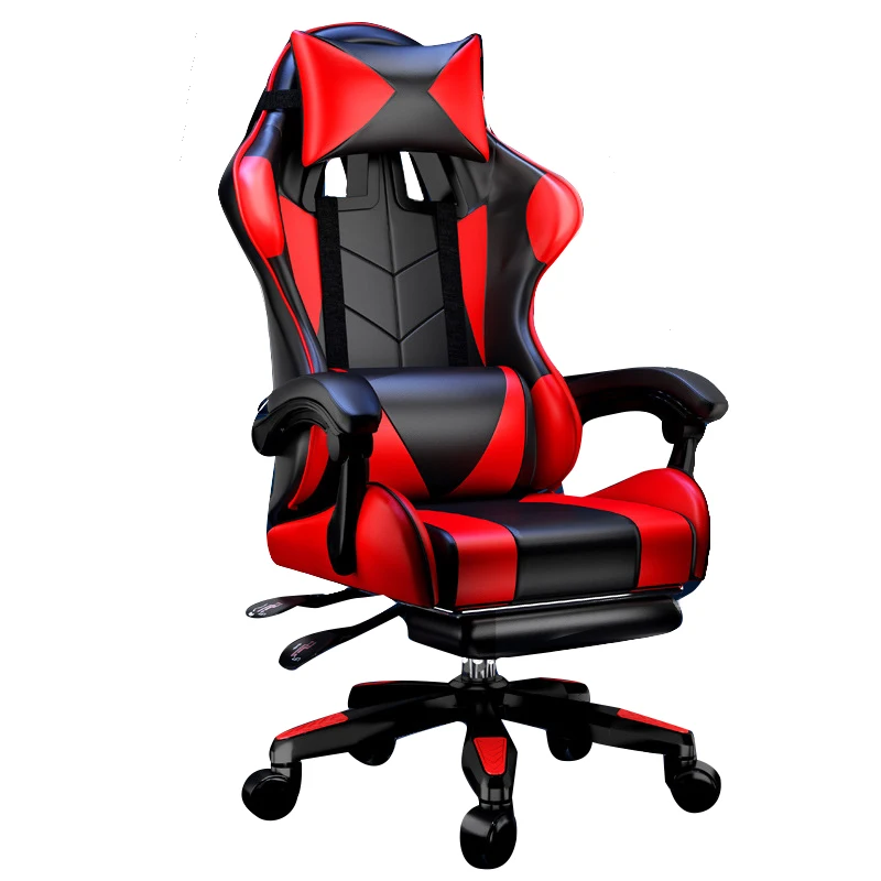 2021 Best New Racing Style Leather Chair Gaming Chair Speaker+ Optional LED RGB Music Office Chairs Lumbar Support Silla Gamer