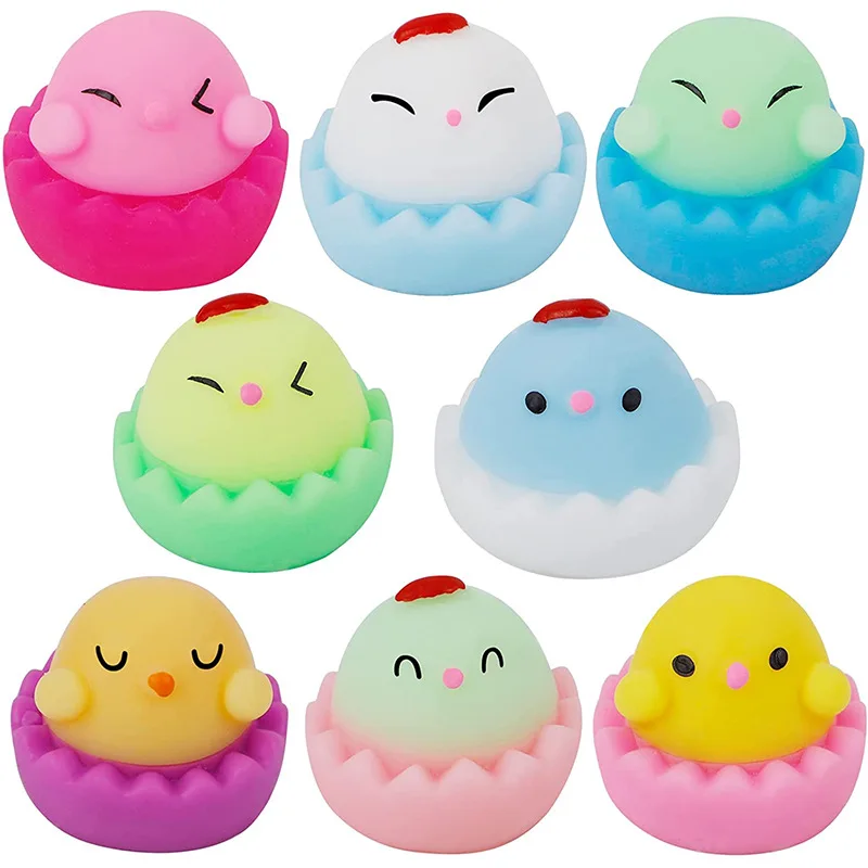 Big Mochi Squishy Toys Kawaii Chicks Squishies Easter Egg Fillers For Party Favors