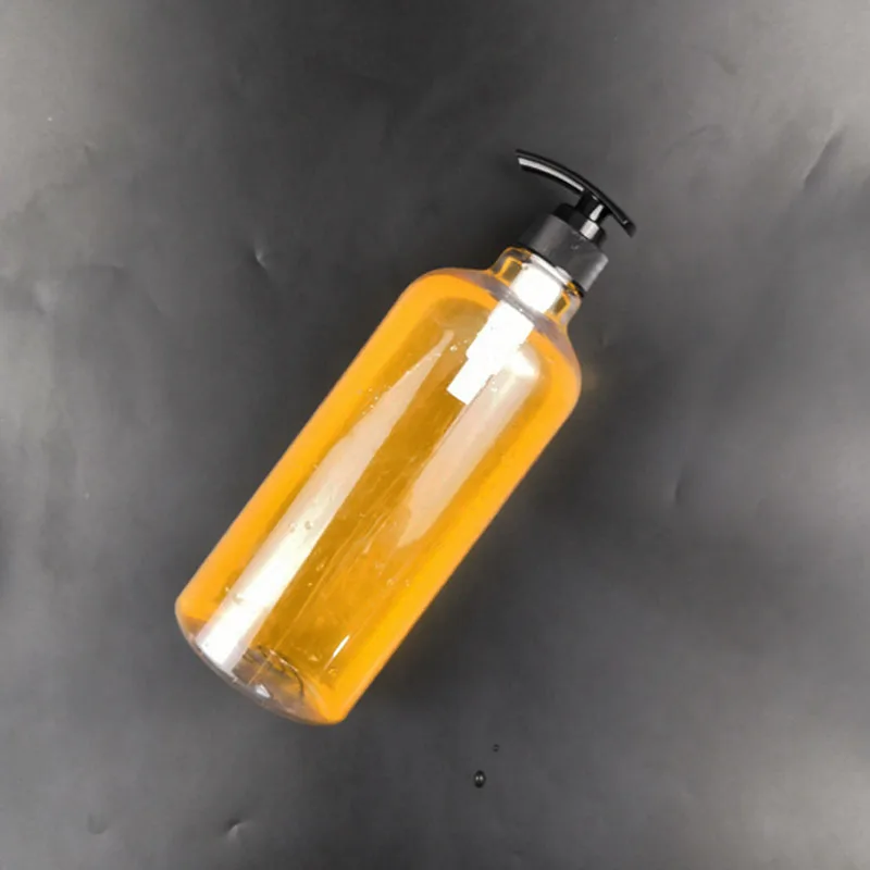 Custom 300ml 380ml 500ml 750ml 946ml Plastic Pump Bottles For Shampoo PET Round Shower Gel Container Conditioner Bath Cream