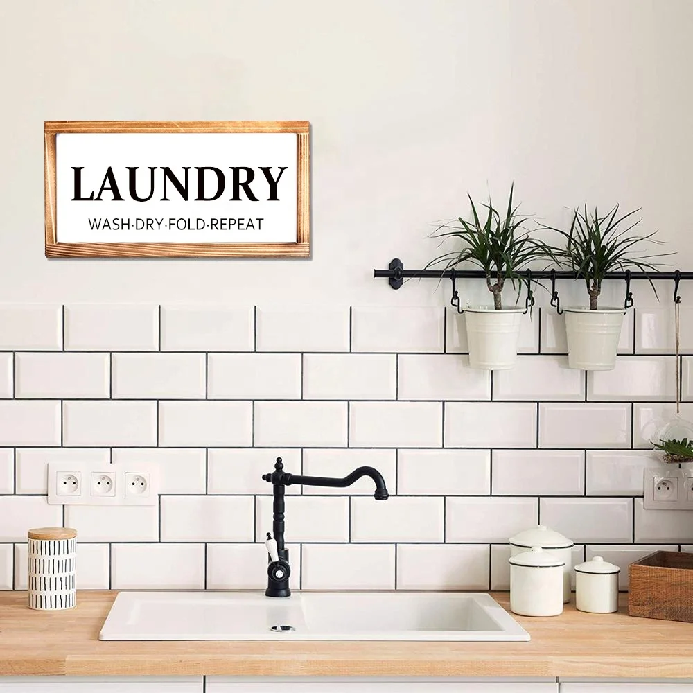 Rustic Farmhouse Laundry Room Signs Wall Decor