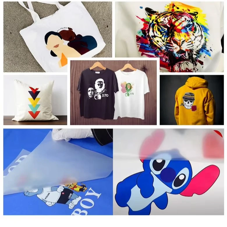 Htv Printing Transfer Paper Dft Film Stickers Shirt Roll Dtf Vinyl Clothing for Design Service Logo Heat Vinyl Clothing