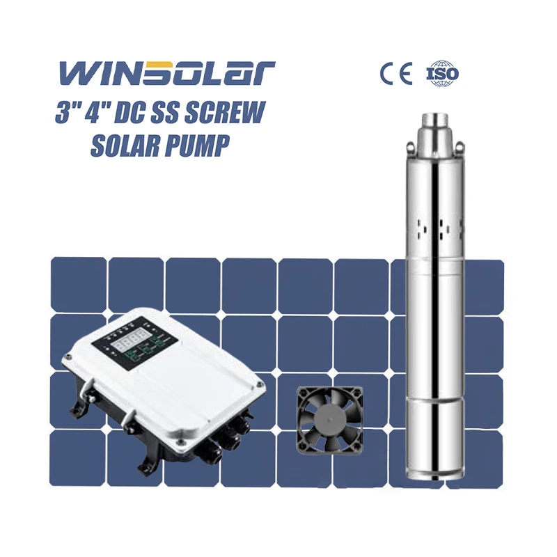 Bomba Solar Sumergible 72V 600W Dc Screw Agriculture Irrigation Deep Well Solar Powered Borehole Water Pump