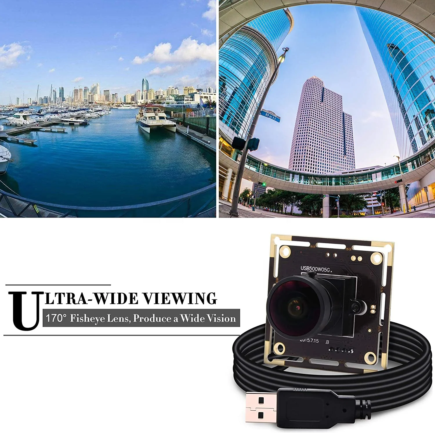 ELP 5 megapixel Aptina MI5100 cmos sensor free driver 5MP usb camera module with wide angle 170 fisheye lens