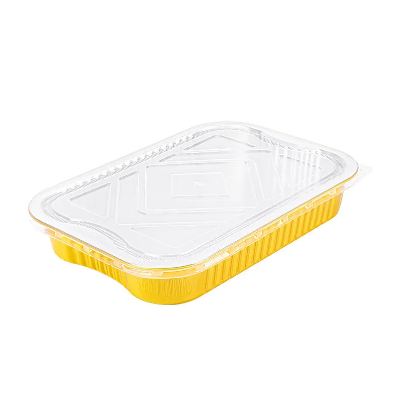 Big Volume 3360ml Smoothwall Aluminum foil disposable food package takeaway container pan for catering