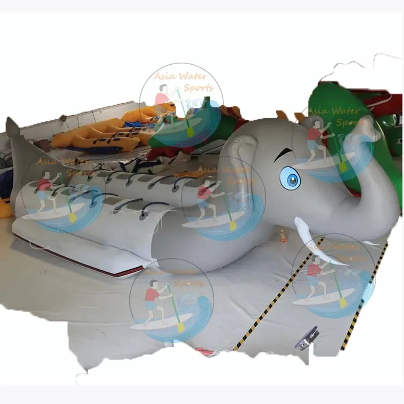 12 persons elephant banana boat adults water sports Inflatable elephant disco boat for sale