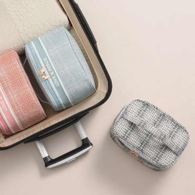 Factory Oem Portable Travel Makeup Bag Custom Waterproof Cosmetics Women Beautiful