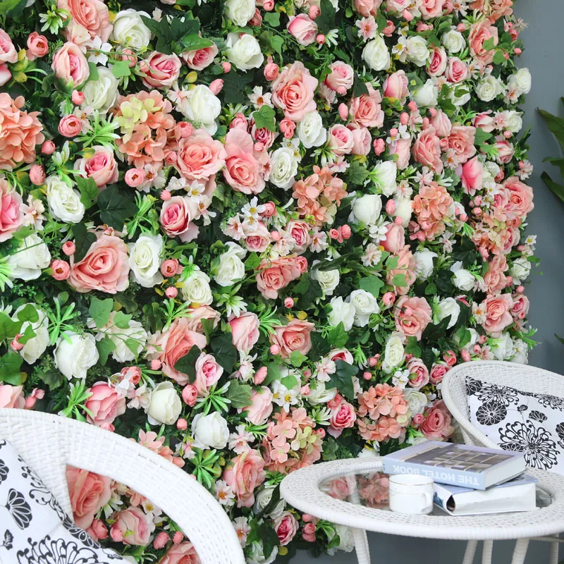 
garland arragements silk peony flower wall artificial flower plants white flower panel for wedding backdrop 