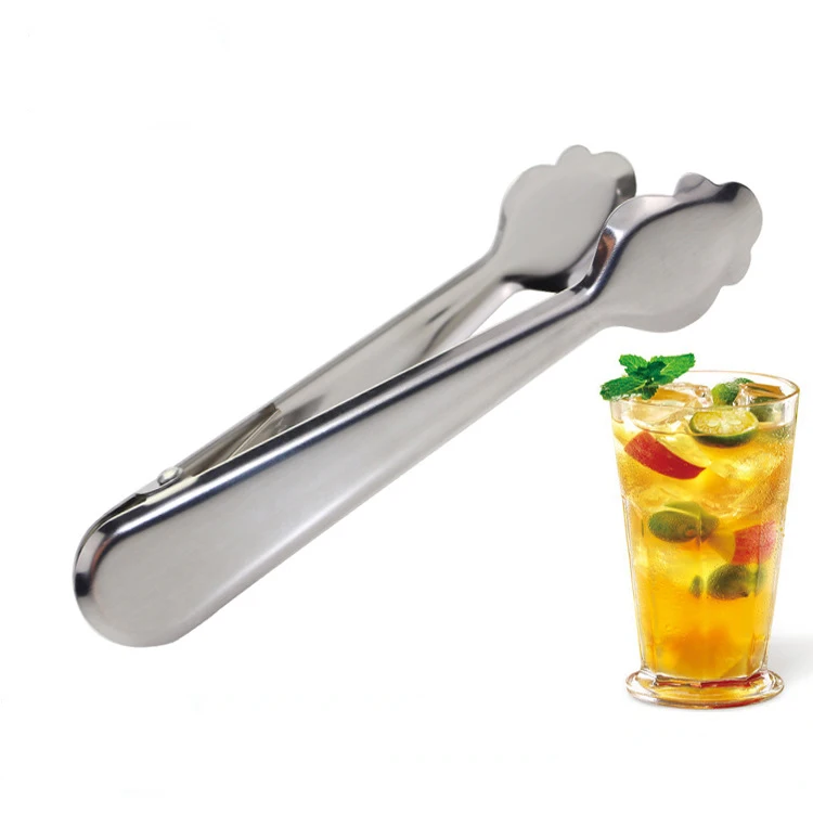 Food Grade Mini Sugar Cube Food Tongs Small Stainless Steel Ice Tong For Bar Kitchen Serving