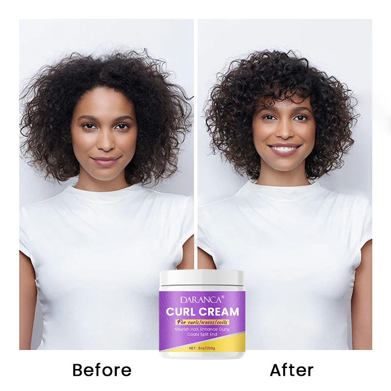 Wholesale Anti Frizz Coconut Defining Curling Cream Curl Enhancers Cream for Curly Hair
