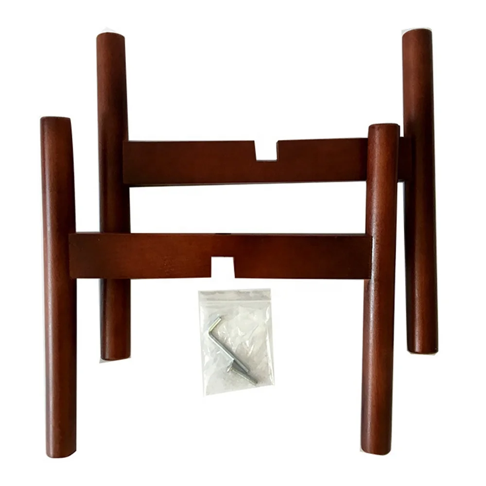 
Eco friendly modern Mid Century indoor outdoor wood flower pot plant stand 