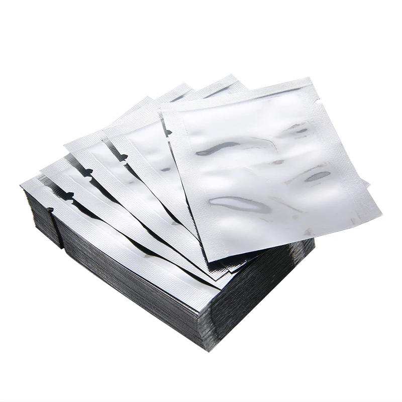 Biodegradable compostable 3 side sealed storage food vacuum bag aluminum food pouches vacuum