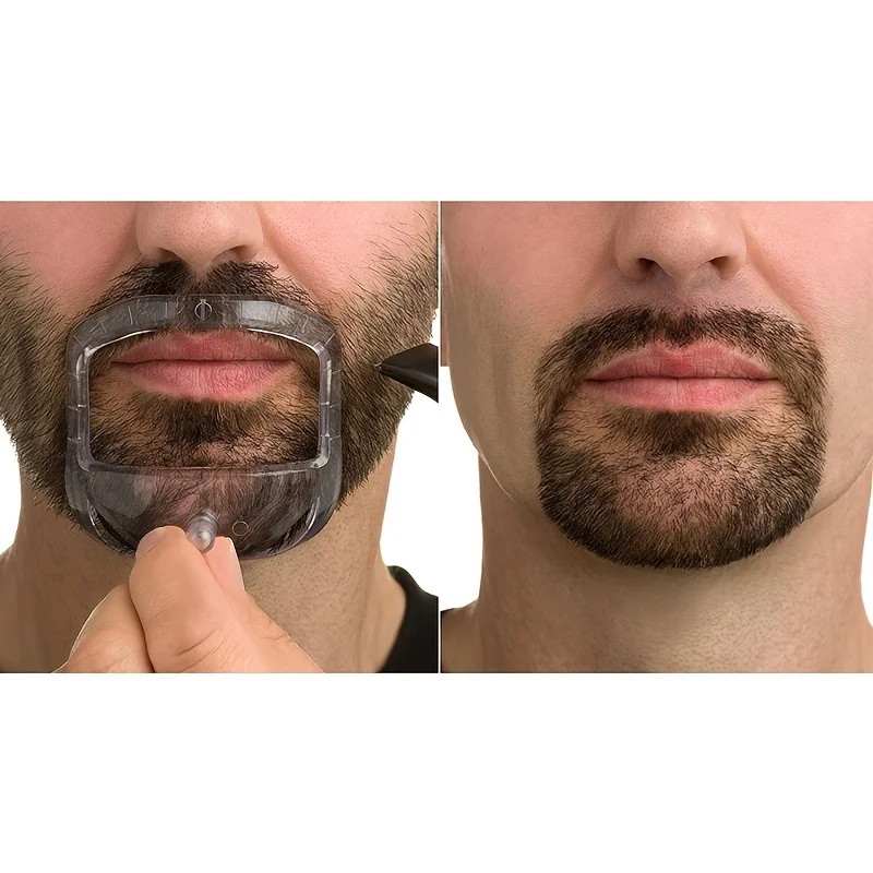 Men Beard Styling Tool Men Beard Goatee Shaving Template Beard Shaving Face Care Modeling Grooming Gift for Husband 5Pcs