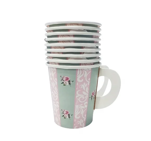 
Beverage Use And Single Wall Style Disposable Paper Cups 5oz 6oz 7 Oz With Handle 