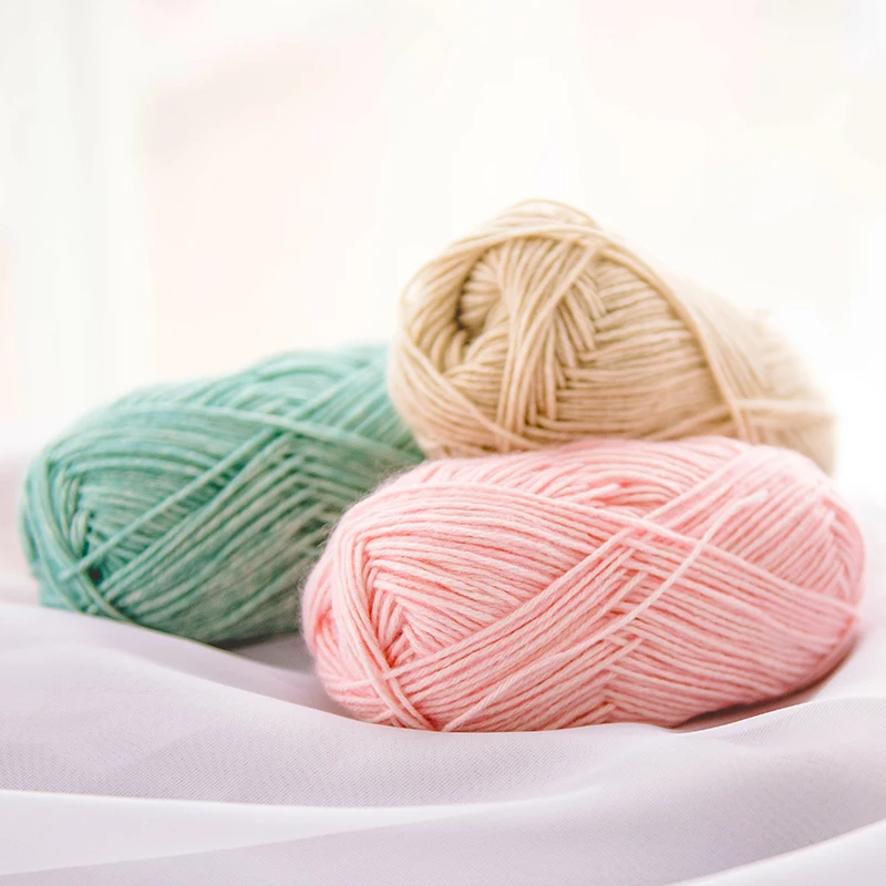 Yarncrafts поставщик дешевой оптовой высокое качество акрил хлопок молочная хлопковая пряжа для вязания крючком сделай сам свитер