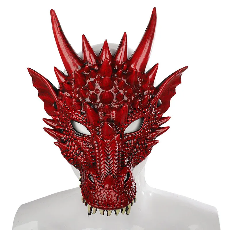Halloween Carnival Mardi Gras Ball Comfortable Rp Realistic Scary 3D Animal Dragon Party Masks