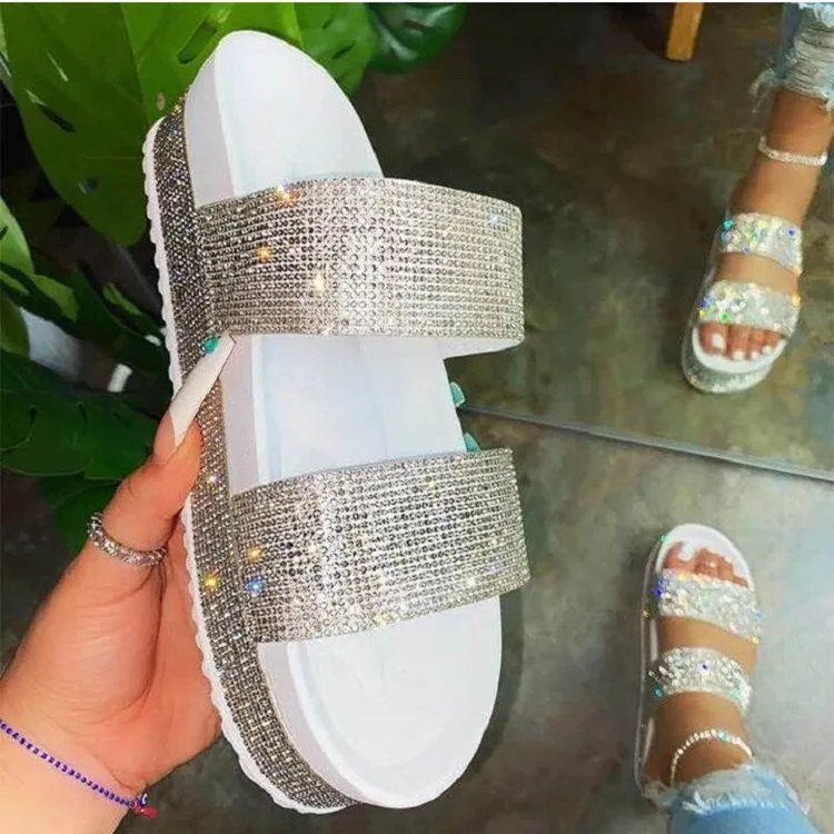 Flat Slides Shoes Summer Flats Sandals New Model Nonslip Fashionable Trendy for Women and Ladies PU Custom Design Available