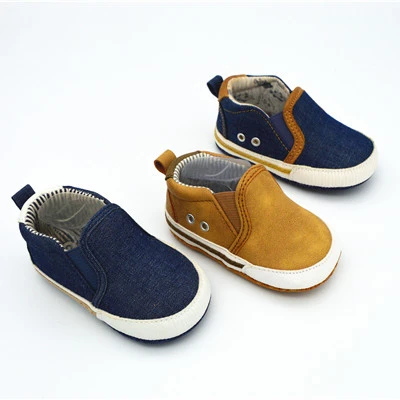 
Gentle Cute Denim PU Baby Boy Loafer Shoe 