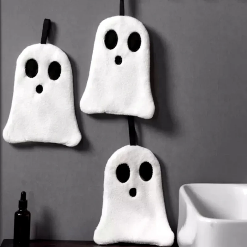 Hand Towel Thickened Hangable Handkerchiefs Soft Absorbent Hanging Towels Halloween Handkerchiefs Holiday Gifts
